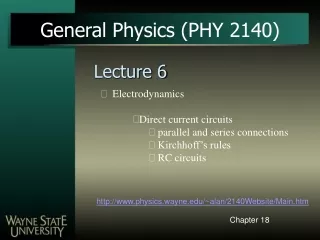 General Physics (PHY 2140)