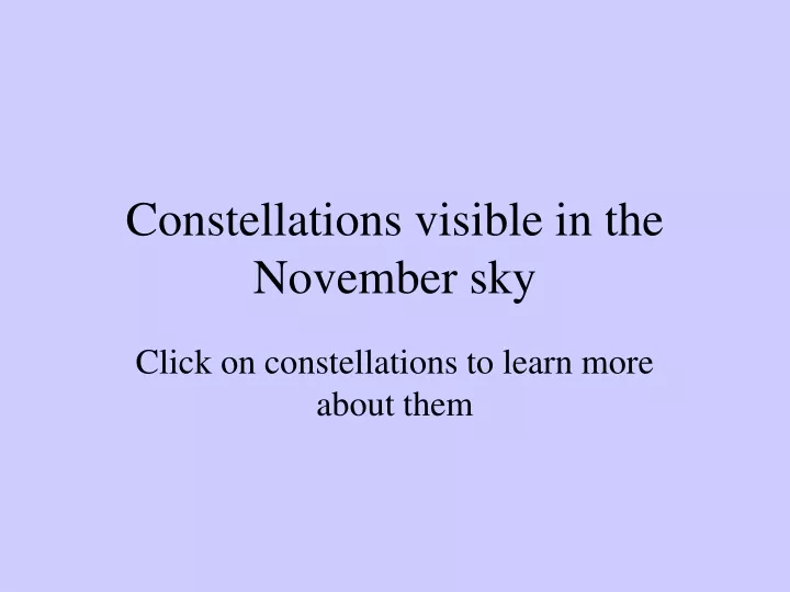 constellations visible in the november sky