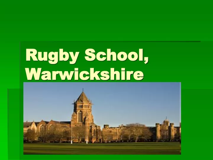 rugby school warwickshire