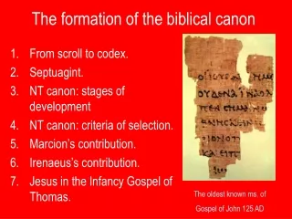 The formation of the biblical canon