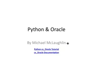 Python &amp; Oracle