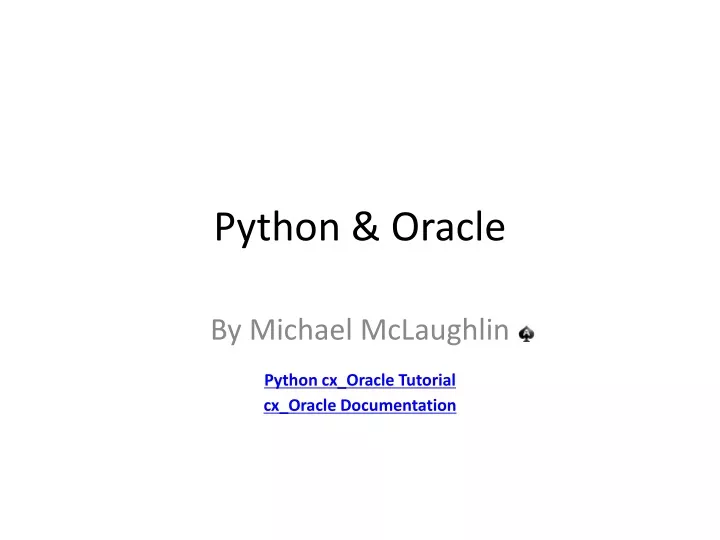 python oracle