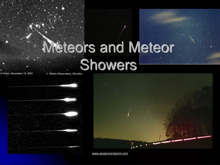 meteors and meteor showers