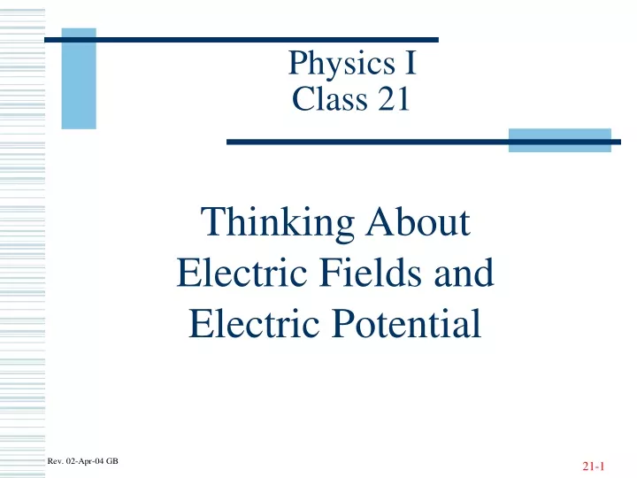 physics i class 21
