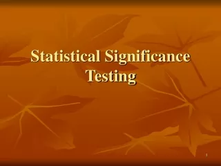 Statistical Significance Testing
