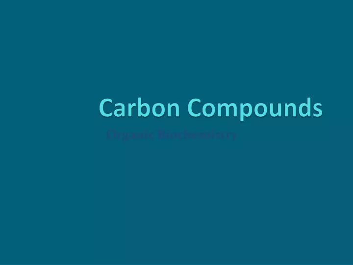 carbon compounds