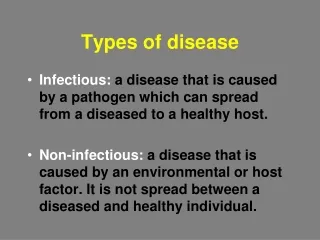 Types of disease