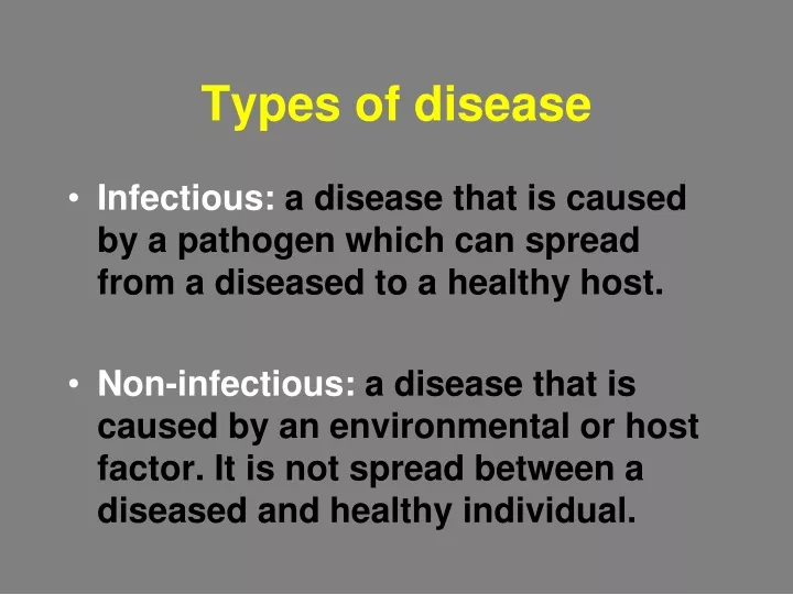 types of disease