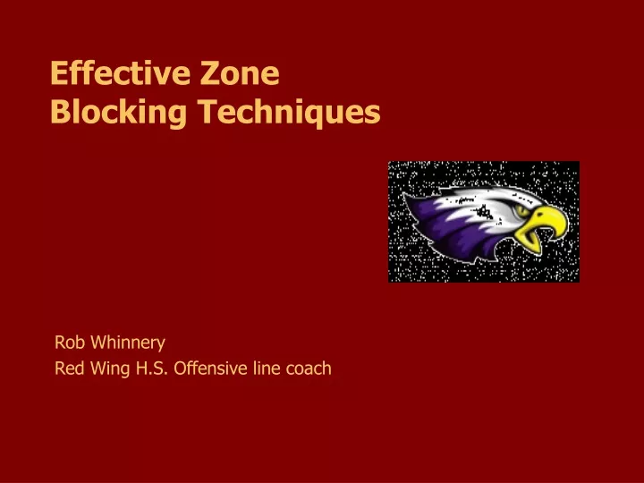 rob whinnery red wing h s offensive line coach