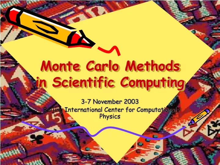 monte carlo methods in scientific computing