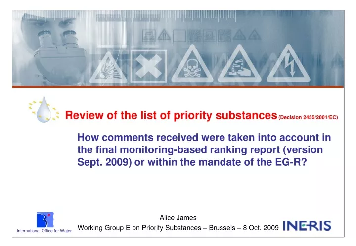 review of the list of priority substances