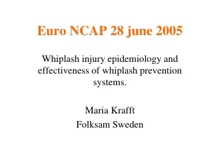 Euro NCAP 28 june 2005