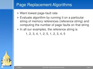 Page Replacement Algorithms