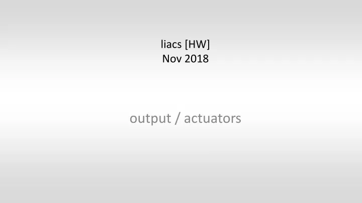 liacs hw nov 2018