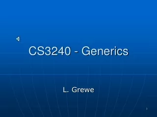CS3240 - Generics