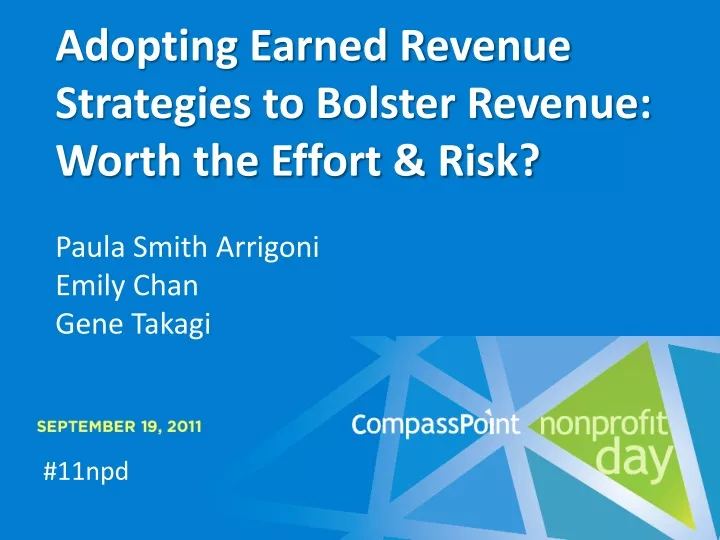 adopting earned revenue strategies to bolster