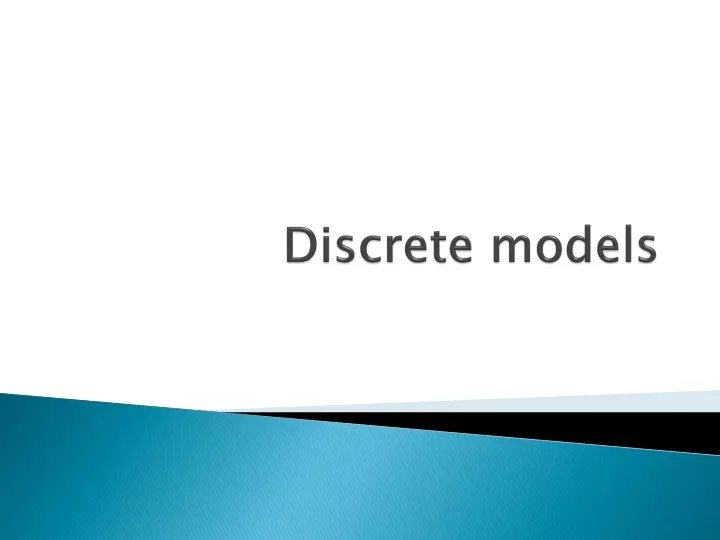 discrete models
