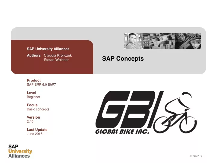 sap concepts