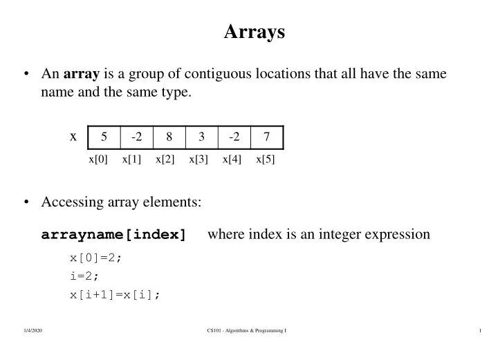 arrays