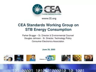 CEA Standards Working Group on STB Energy Consumption