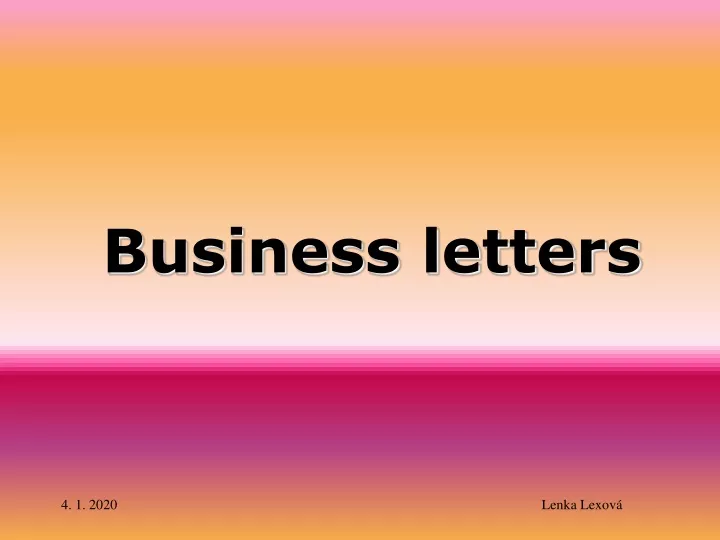 business letters