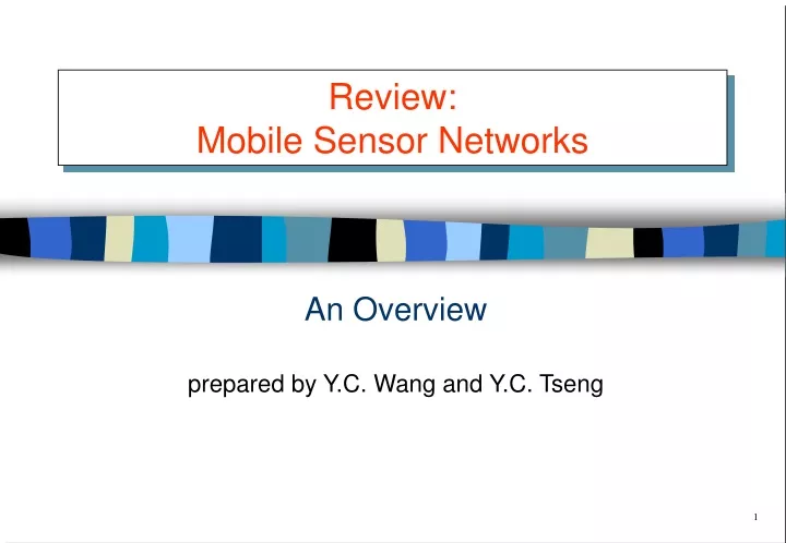 review mobile sensor networks