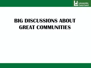 big discussions about great communities