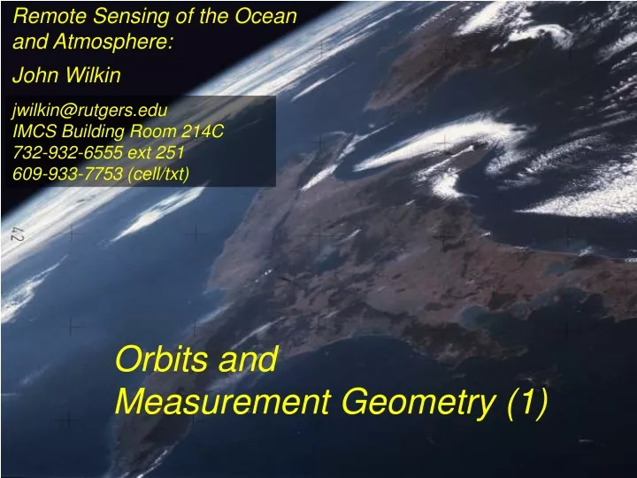 remote sensing of the ocean and atmosphere