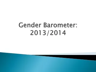 Gender Barometer: 2013/2014