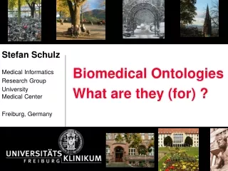 Biomedical Ontologies  What are they (for) ?
