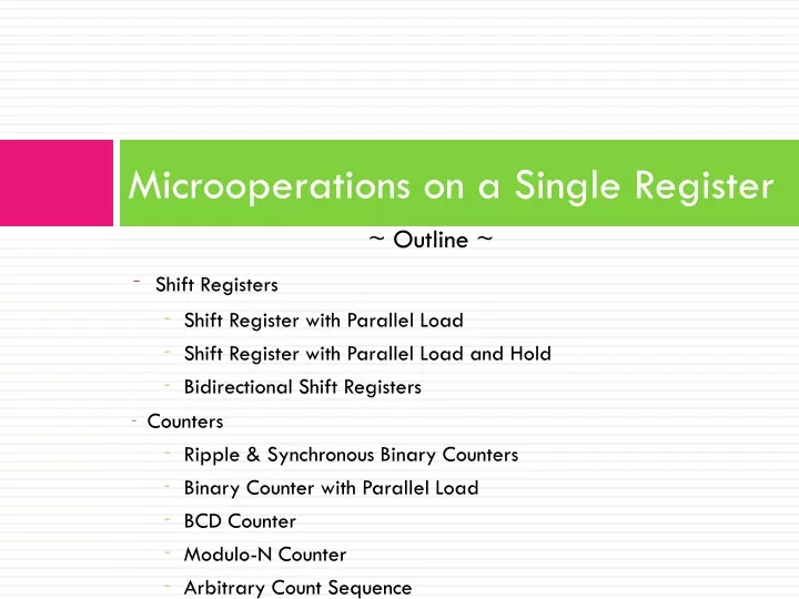 microoperations on a single register