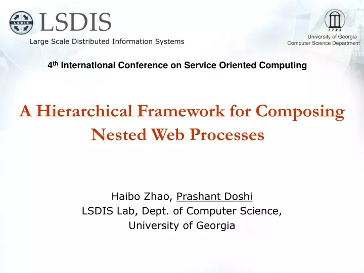 a hierarchical framework for composing nested web processes