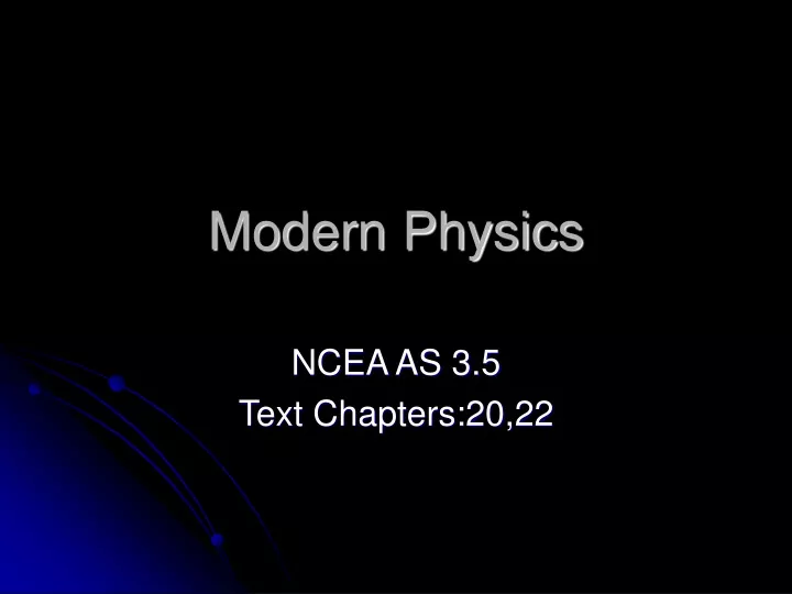 modern physics