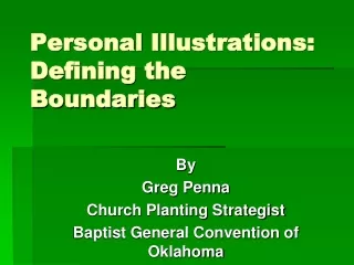 Personal Illustrations: Defining the Boundaries