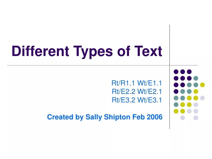 different types of text