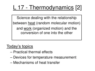 L 17 - Thermodynamics  [2]