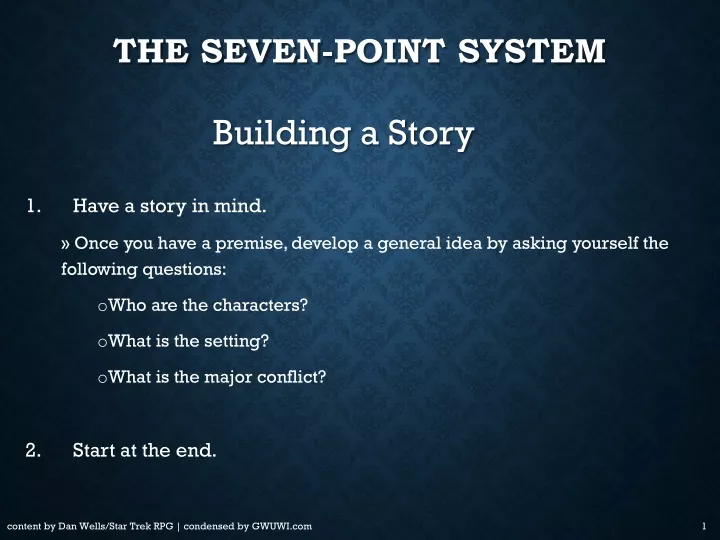 the seven point system