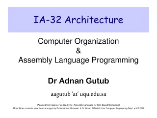 IA-32 Architecture