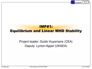 IMP#1: Equilibrium and Linear MHD Stability