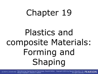 Chapter 19 Plastics and composite Materials: Forming and Shaping
