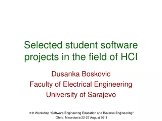Selected student software projects in the field of HCI