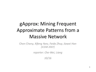 gApprox: Mining Frequent Approximate Patterns from a Massive Network