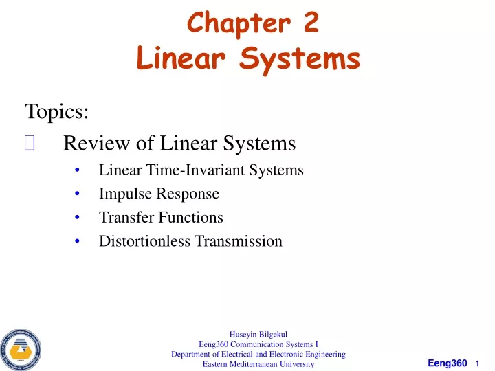 chapter 2 linear systems