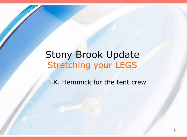 stony brook update stretching your legs