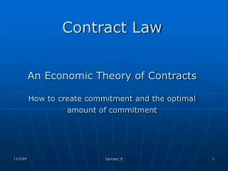 An economic theory of contract