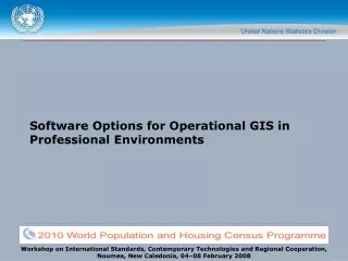Software Options for Operational GIS in Professional Environments