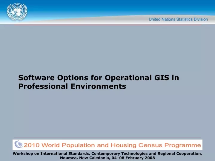 software options for operational gis in professional environments