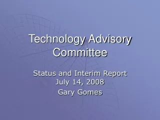 Technology Advisory Committee