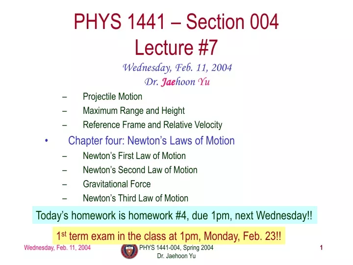 phys 1441 section 004 lecture 7