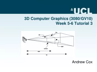 3D Computer Graphics (3080/GV10) Week 5-6 Tutorial 3